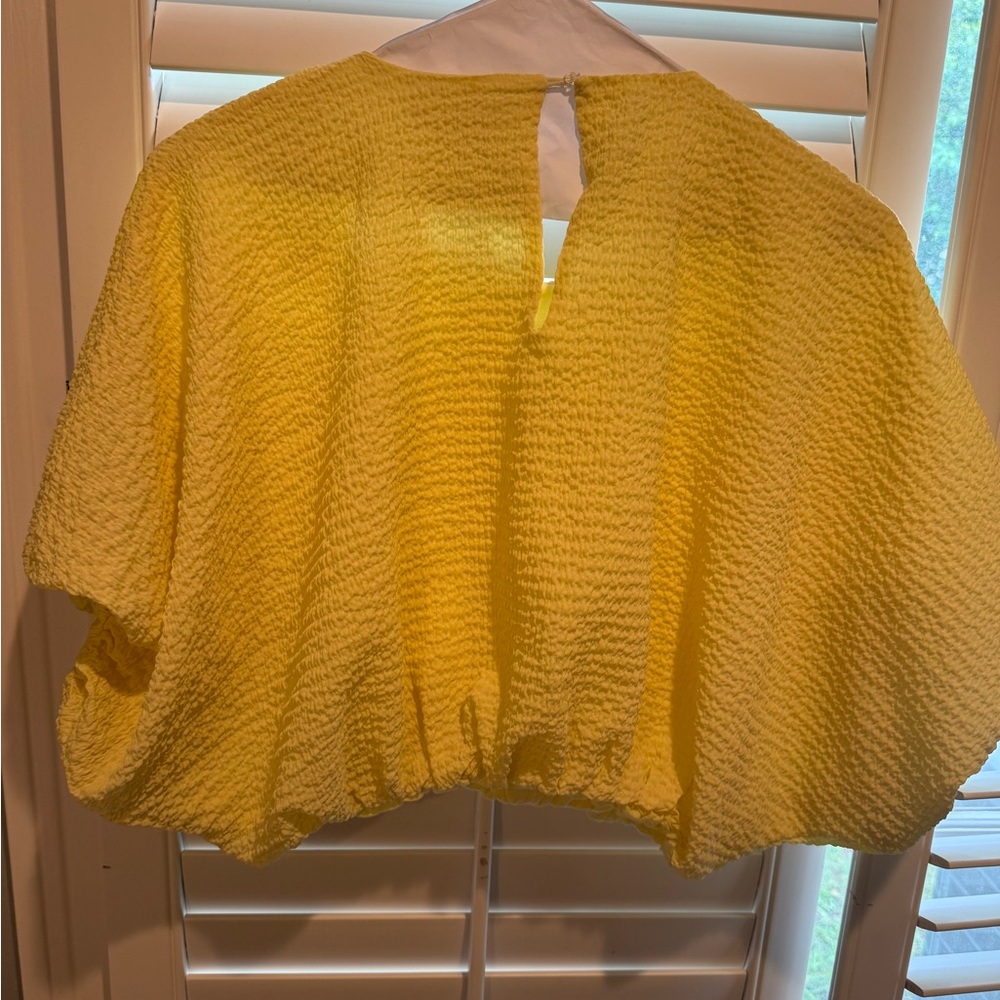 La Ven Voluminous Cropped Balloon Top - Picture 5 of 6